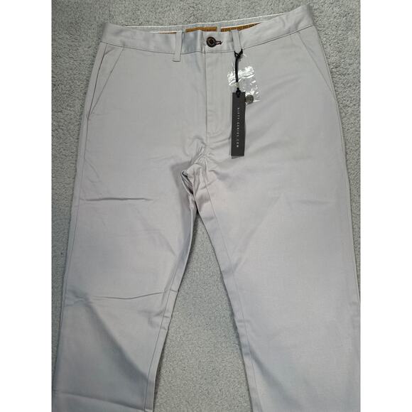NWT Nifty Genius Chino Pants Mens 32 Stretch Classic Straight Leg Light Gray - Picture 12 of 13